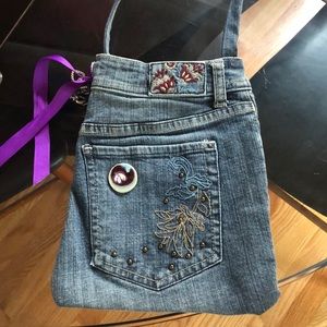 Handmade blue jean purse